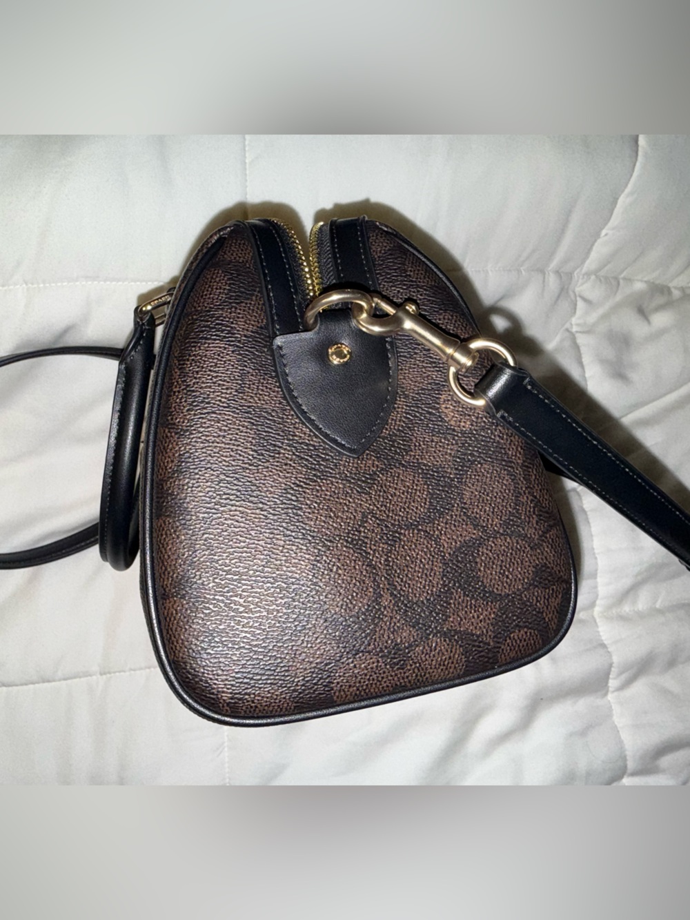 COACH ROWAN SATCHEL BAG IN SIGNATURE CANVAS - Picture 5 of 7
